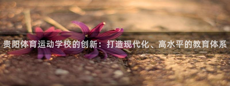 betway西汉姆：贵阳体育运动学校的创新：打造现代化、高水平的教育体系